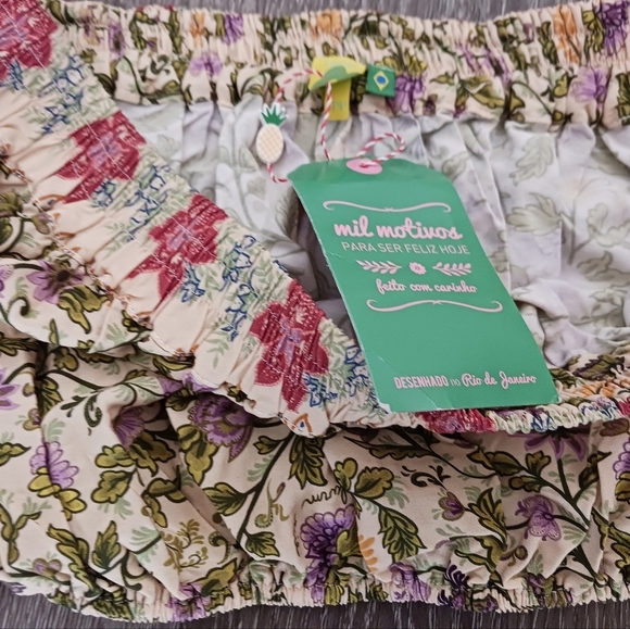 Farm Rio Crop puff sleeve top NWT - Picture 5 of 5